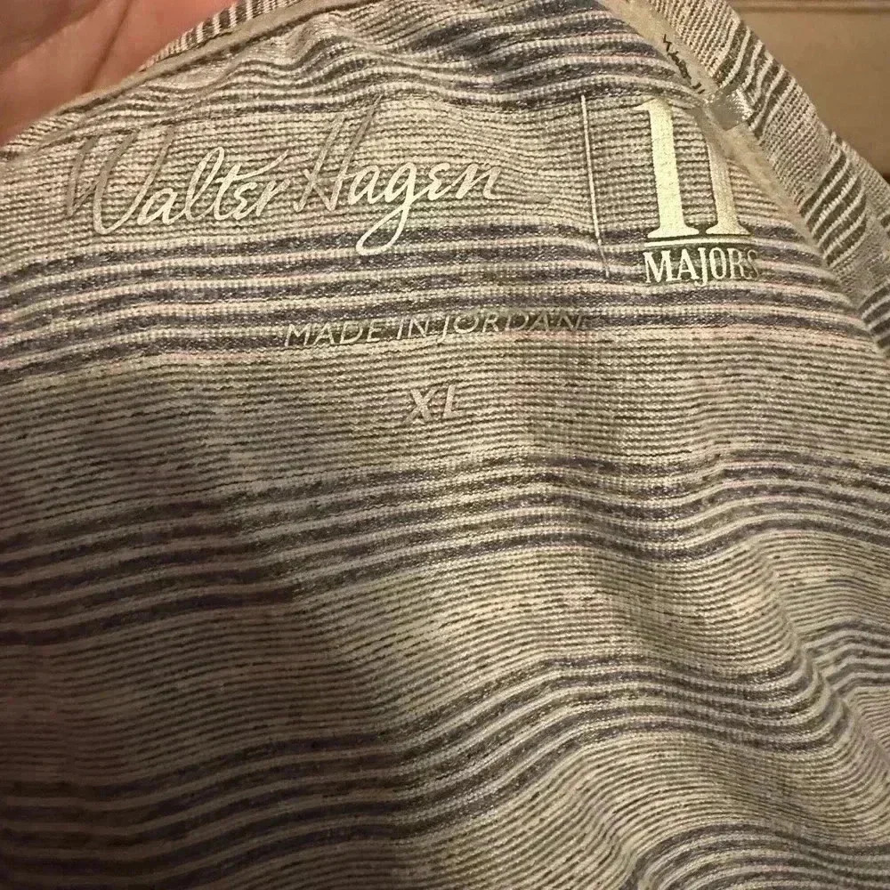 Walter Hagen Blue Striped Men's Shirt XL